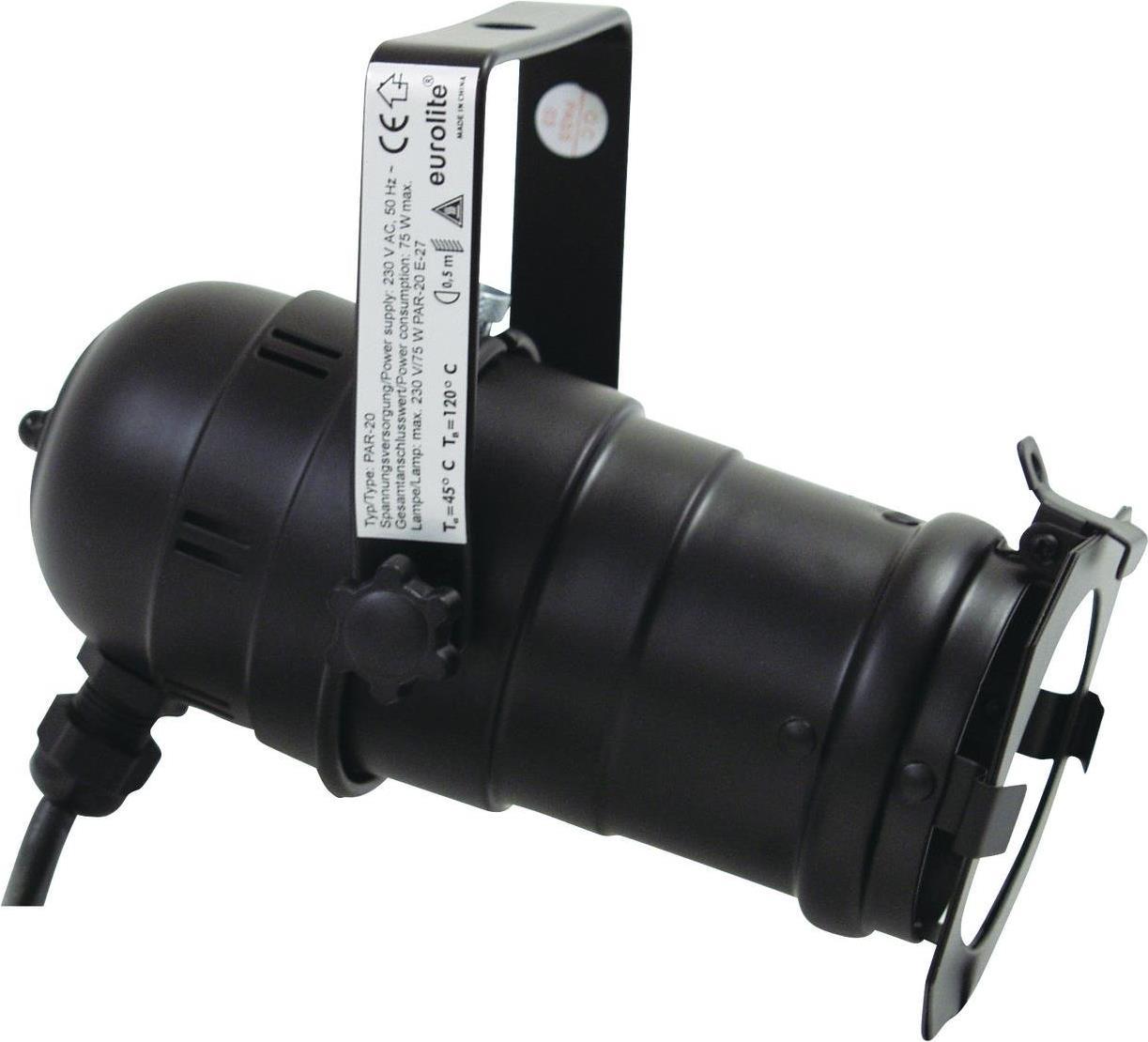 Eurolite PAR-20 - Schwarz - E27 - 1 Lampen - 230 V - 50 Hz - 400 g (42103580)