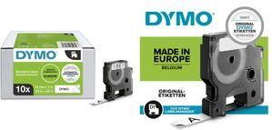 Dymo D1 Label Tape Value Pack 10 Tapes bk/wh 9mmx7m 2231632
