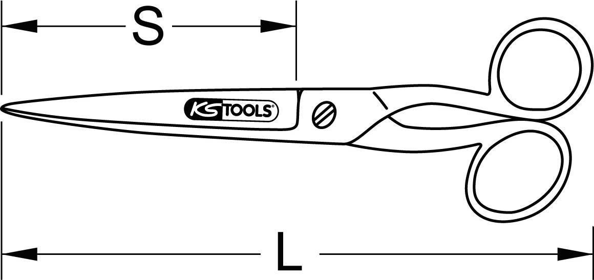 KS TOOLS Universal Scissors 200 mm - 118.0078