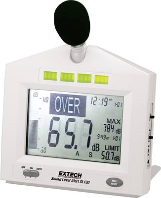 EXTECH SL-130 Sound Level Monitor - Adjustable Alarm - Noise Level Measurement