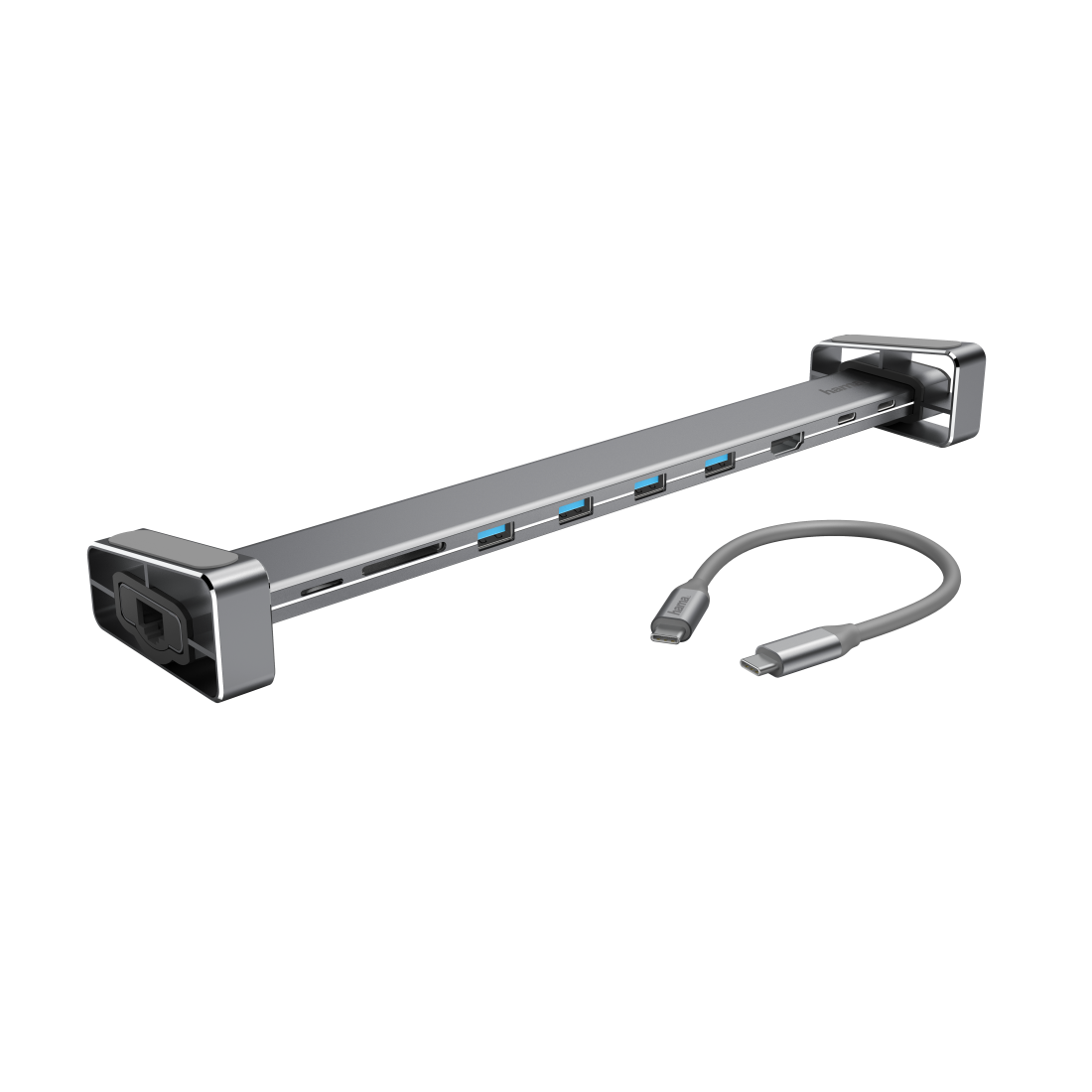 Hama 9in1 USB-C Docking Station for 4x USB-A, USB-C, HDMI, LAN, SD, microSD 9in1-USB-C-Docking-Station