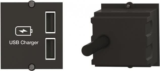Bachmann Double Charger - Flush Mount Insert - USB Charger X 2 (917.224)