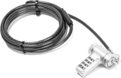 Dicota Universal Security 3-in-1 Cable Silver - Notebook Accessory - D32180