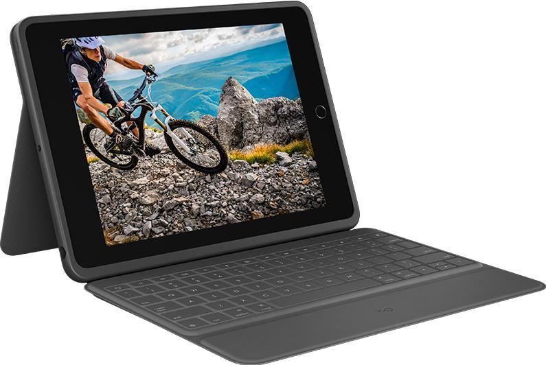 Logitech Rugged Folio Keyboard Case for iPad, QWERTZ German, USB Type-C (920-009313)