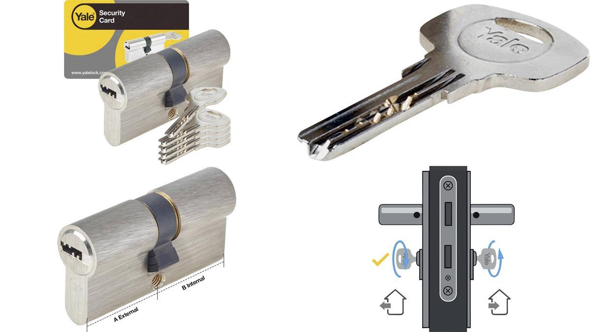 YALE Y002 05676 Profile Double Cylinder 40/ 40 mm (Y002 05676)