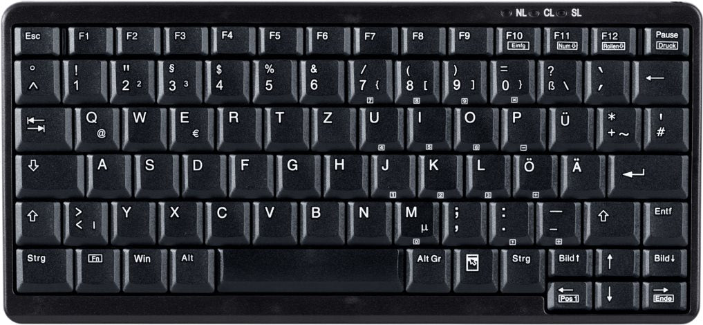 Active Key Keyboard AK-4100-U-B/US Mini Tastatur USB - black (AK-4100-U-B/US)