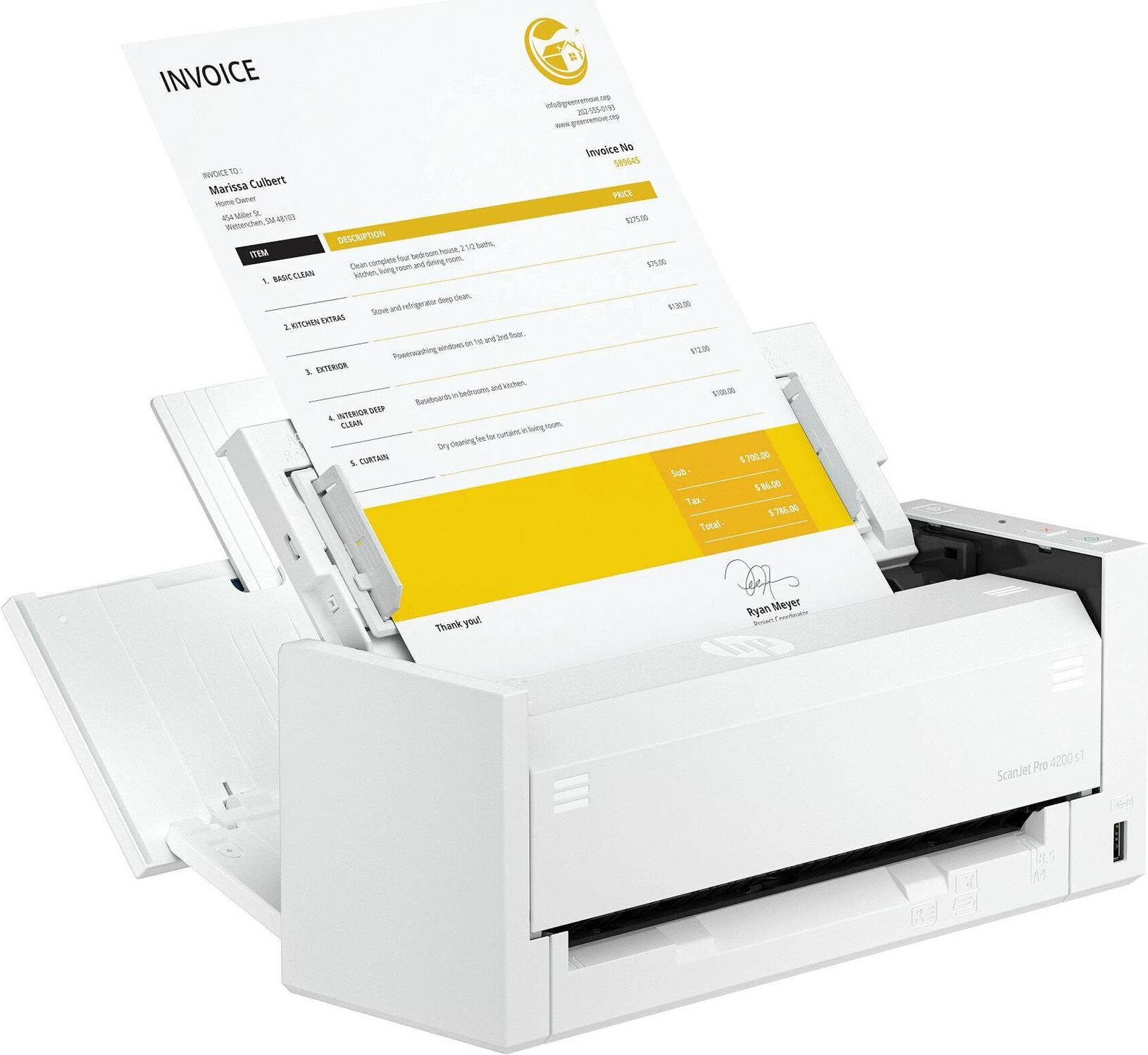 HP Scanjet Pro 4200 s1 - Document Scanner - Duplex - 216 x 5842 mm - 1200 dpi - Up to 40 ppm (8Q4W2A#B19)