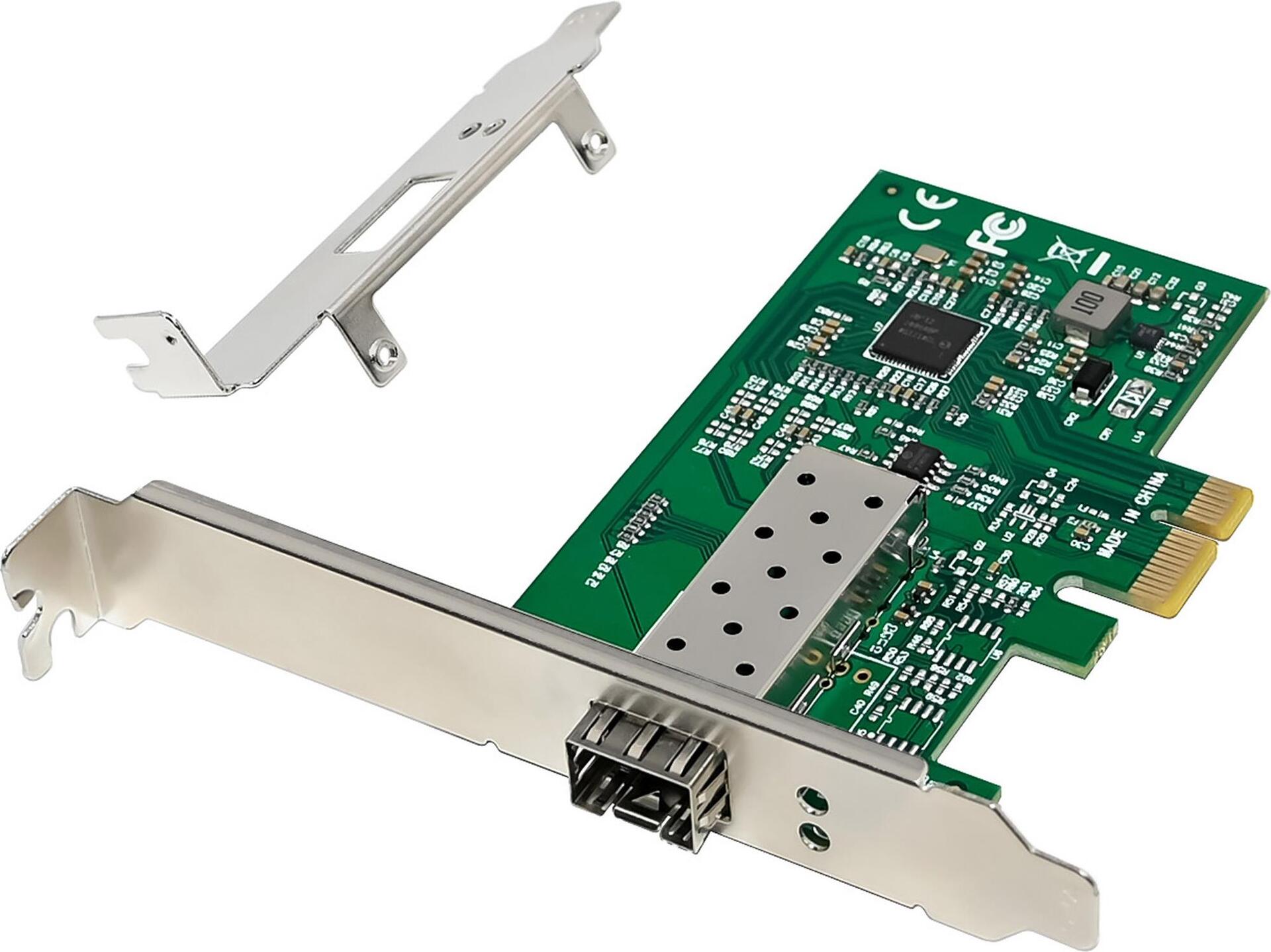 InLine Gigabit Network Card 1x SFP Fiber 1Gb/s PCIe x1 - Model 51125N