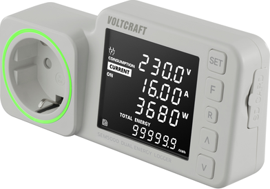 Voltcraft SEM5000 DUAL Energy Cost Meter with Data Logger VC-14516985
