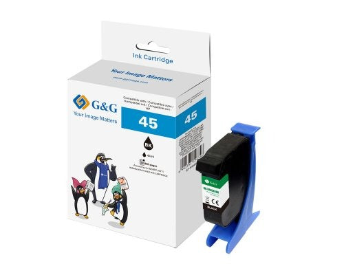 G&G Tintenpatrone kompatibel mit HP 45 / 51645AE Schwarz (14533)