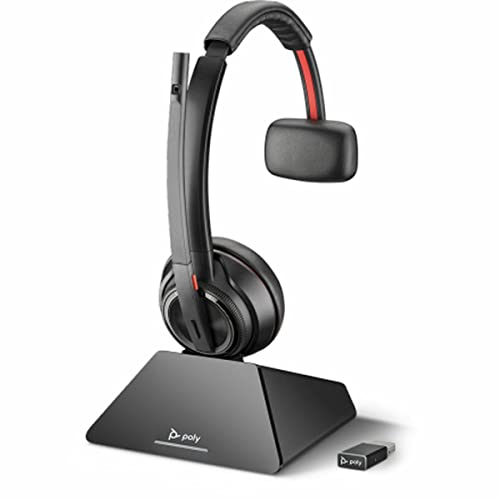 HP Poly Savi 8210 Wired Handheld Headphones for Office/Call Center, Bluetooth, Black (8D3E9AA#ABB)