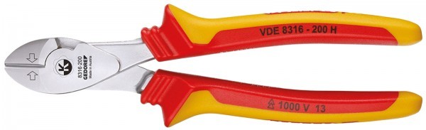 GEDORE VDE Heavy-Duty Side Cutters - 200 mm - 1551000
