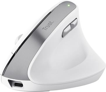 Trust Bayo II - Vertical Mouse - Ergonomic - Wireless - White