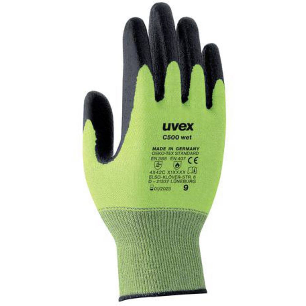 Uvex C500 WET Work Gloves - Size 11 - Latex Foam Coating (6049211)