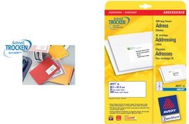 Avery Quick DRY J8173 - Adressetiketten - weiß - 57 x 99,1 mm - 250 Stck. (25 Bogen x 10) (J8173-25)