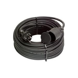 AS Schwabe Extension Cable [ Protective Contact Rubber Plug - Protective Contact Rubber Coupling] Black 60384
