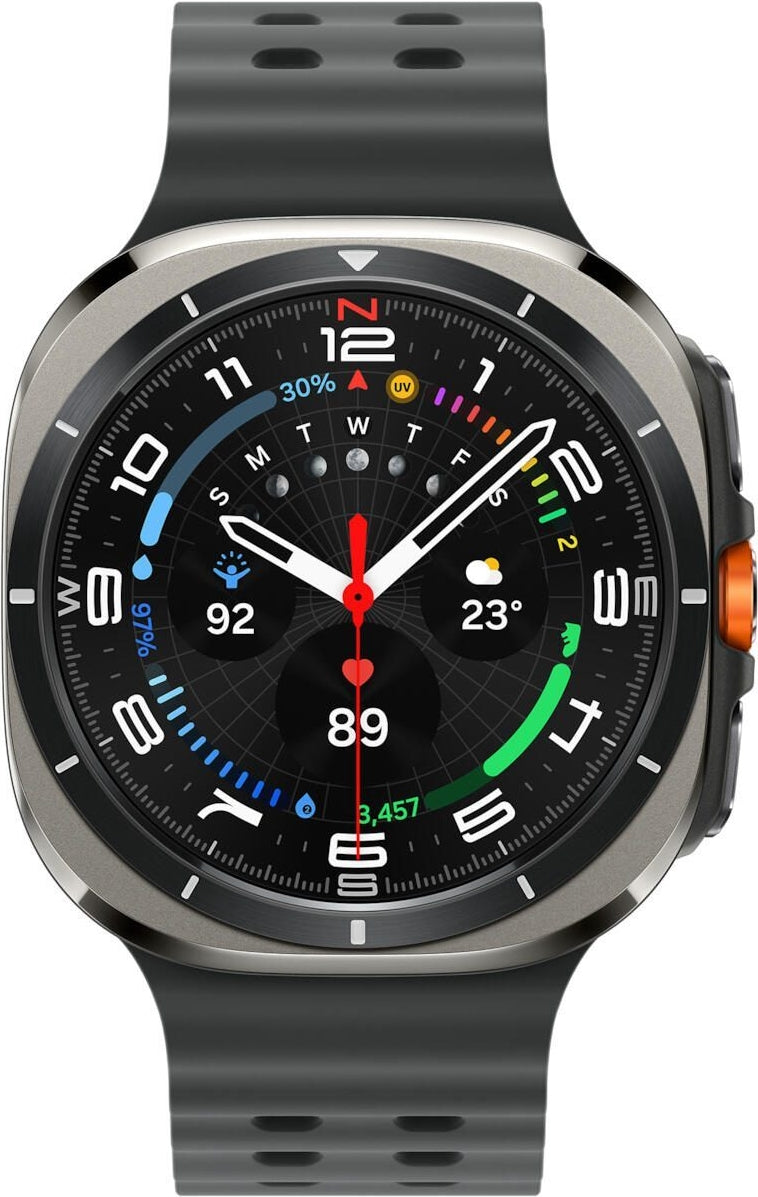 Samsung Galaxy Watch Ultra - 47 mm - Titanium Silver - Smartwatch with Rubber Strap SM-L705FZS2DBT