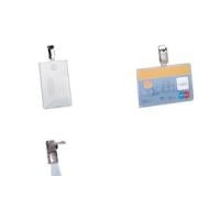 DURABLE ID Card Holder with Clip for 1 Card, Pack of 25, Model 811319