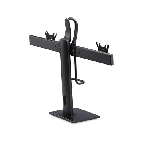 StarTech .com Crossbar Dual Monitor Desk Stand - for 2 Monitors - Black (2MC1S-MONITOR-STAND) 27inch