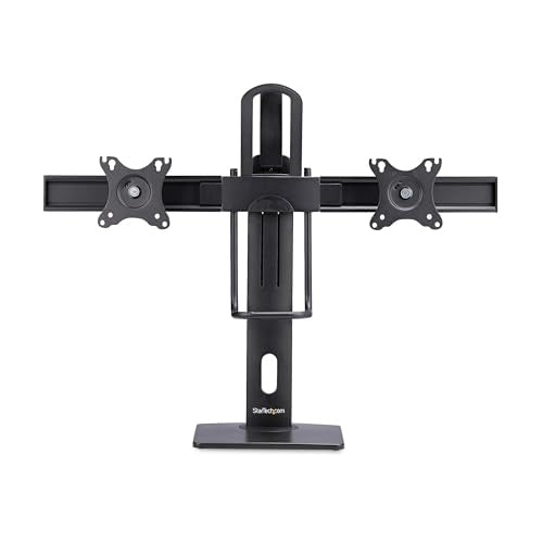 StarTech .com Crossbar Dual Monitor Desk Stand - for 2 Monitors - Black (2MC1S-MONITOR-STAND) 27inch