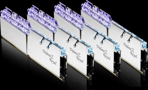 G.Skill Trident Z Royal Series - DDR4 - 64 GB: 4 x 16 GB - DIMM 288-PIN - 3200 MHz / PC4-25600 - CL16 - 1.35 V - ungepuffert - non-ECC - silver (F4-3200C16Q-64GTRS)