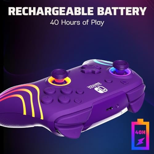 PDP Afterglow Wave Wireless Controller - Purple Switch (500-252-PR)