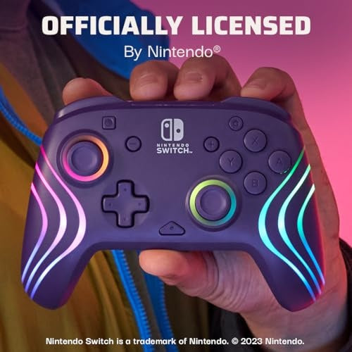 PDP Afterglow Wave Wireless Controller - Purple Switch (500-252-PR)