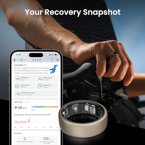Amazfit Helio Ring No Smart ring activity tracker Titanium