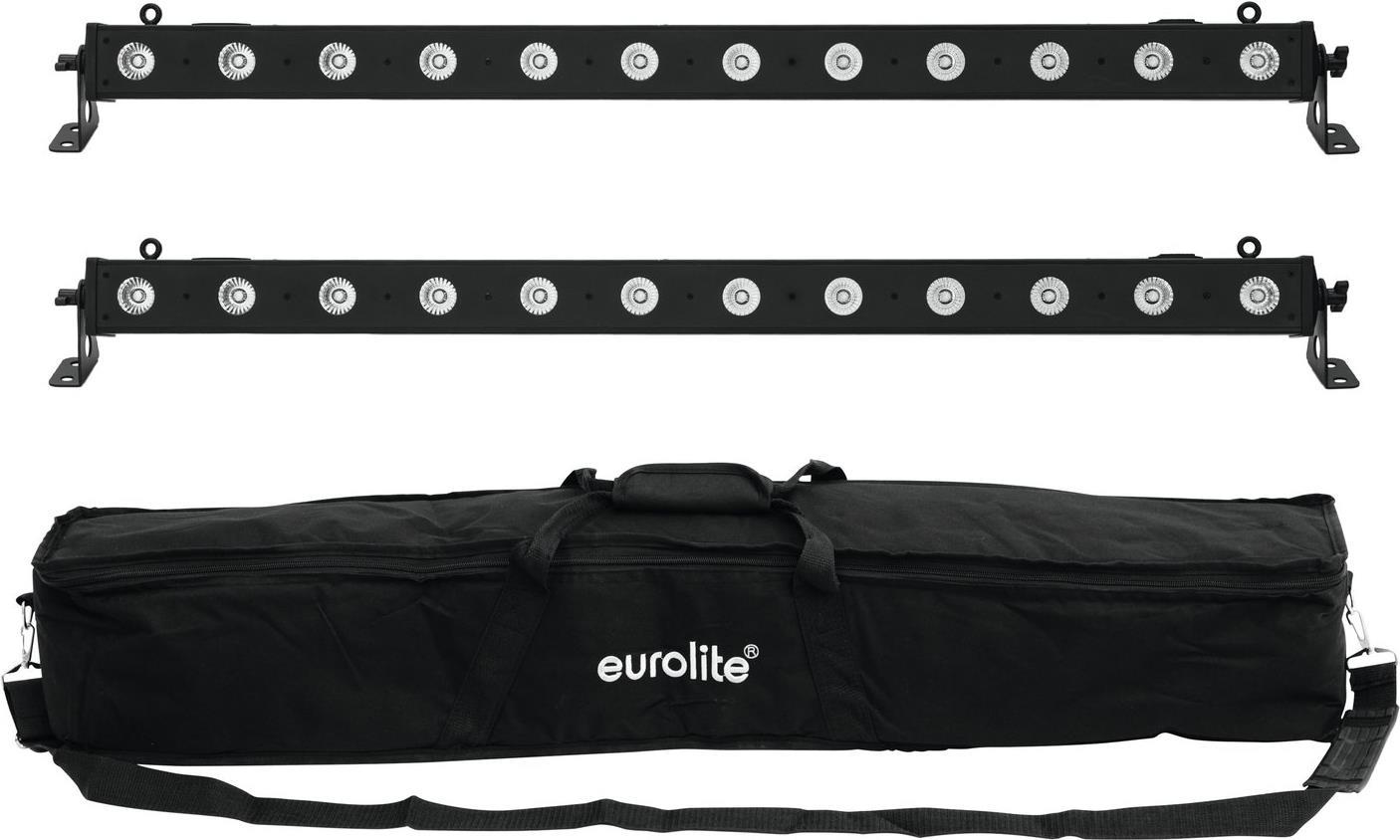 EUROLITE Set of 2 LED BAR-12 QCL RGBW + Soft-Bag (20000406)