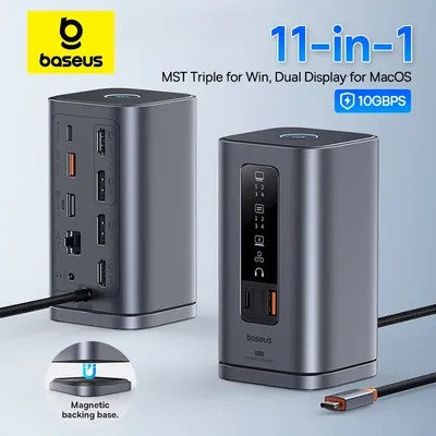 Baseus Spacemate Series 11-in-1 MAC Docking Station Grey (B00568101813-01)