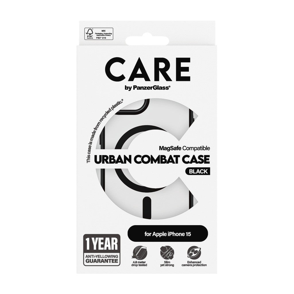 PanzerGlass CARE by Case Flagship Black MagSafe iPhone 15 (1425)