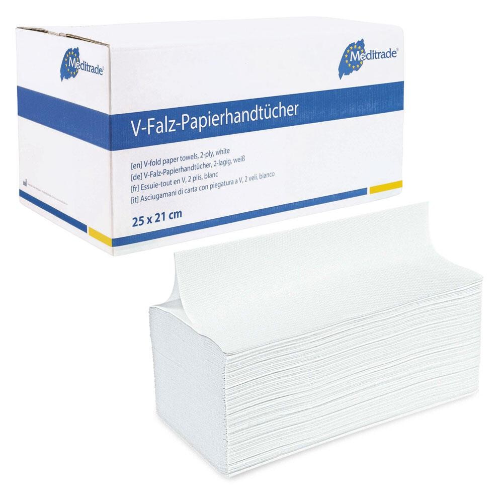 Meditrade Papierhandtücher 6721 V-Falzung 2-lagig 15 St. (6721)
