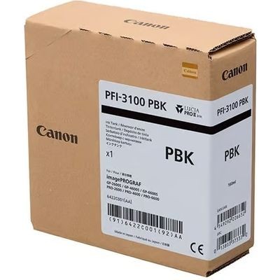 Canon PFI-3100 PBK - 160 ml - Photo Black - Original Ink Tank - for imagePROGRAF GP-2600S, GP-4600S, GP-6600S, PRO-2600, PRO-4600, PRO-6600 (6422C001)