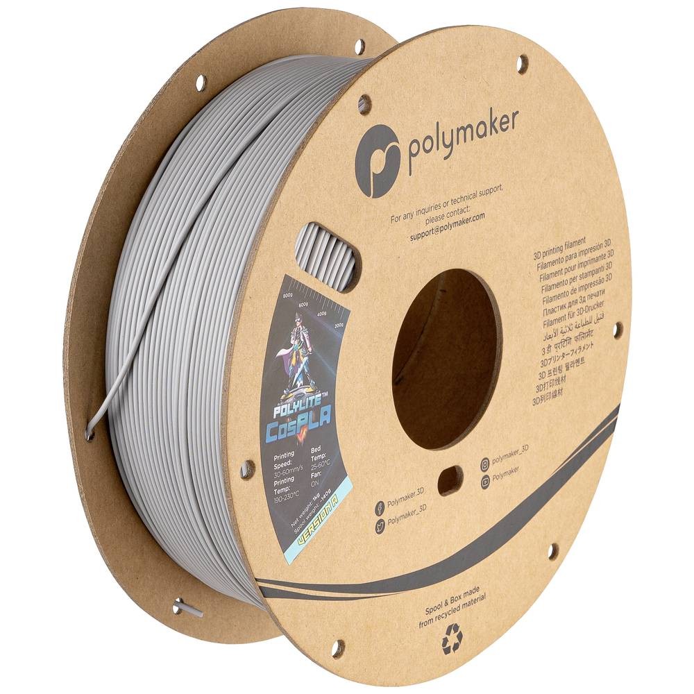 Polymaker PA05006 CosPLA Version A Filament PLA Gute Lackhaftung Leicht zu schleifen 1.75 mm (PA05006)