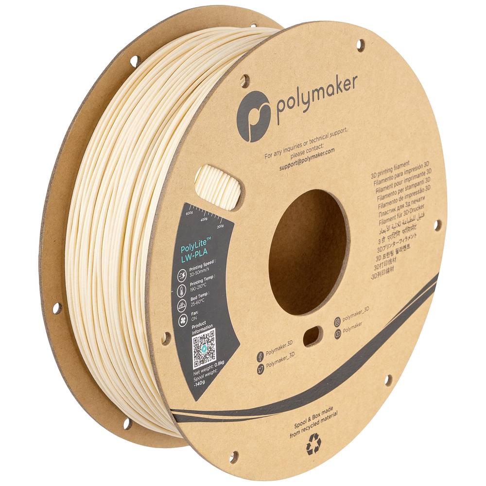 Polymaker PolyLite LW-PLA Low-Density Filament PA08002