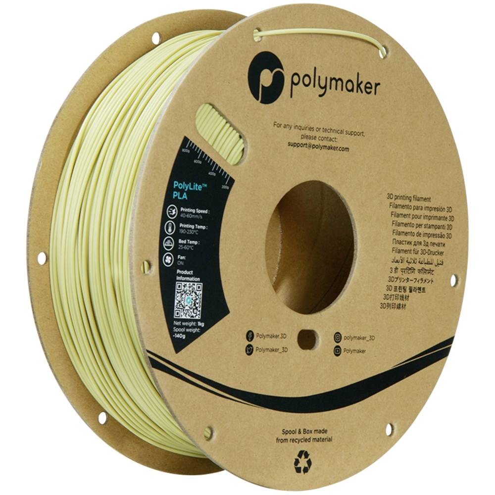 Polymaker - PA02055 PLA Filament - High Stiffness - 1.75 mm - 1000 g - Beige