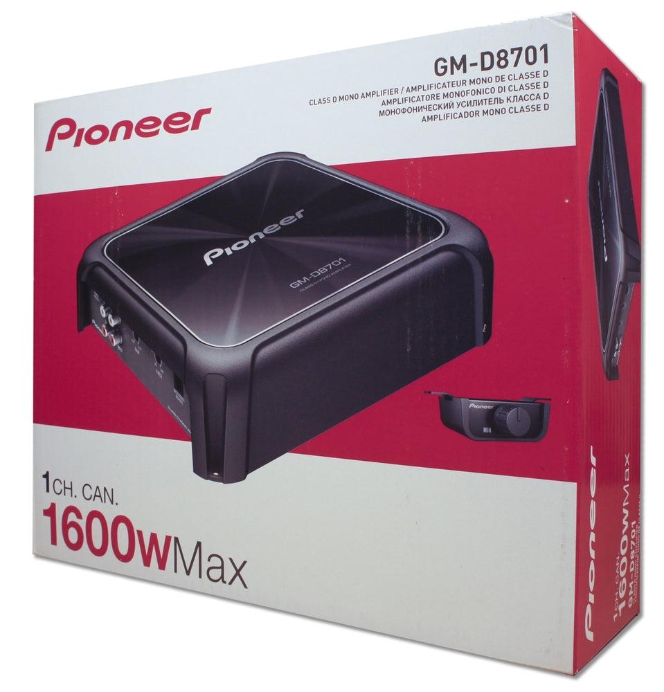 Pioneer GM-D8701 - 1,600 W Class-D DIGITAL Monoblock Amplifier with Bass Level Remote Control (1025899)