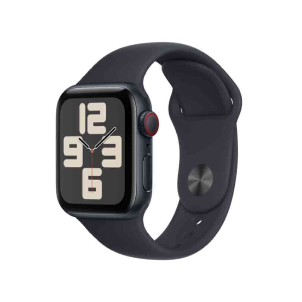 APPLE Watch SE GPS + Cellular 40 mm Midnight Aluminium Case with Midnight Sport Band - S/M (MRG73QF/A)