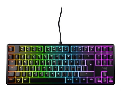 CHERRY XTRFY K4V2 - Tastatur - RGB - 80% - TKL - Hintergrundbeleuchtung - USB - QWERTZ - Deutsch - Tastenschalter: CHERRY MX2A Red - black (CX-K4V2-RGB-TKL-R-GER)