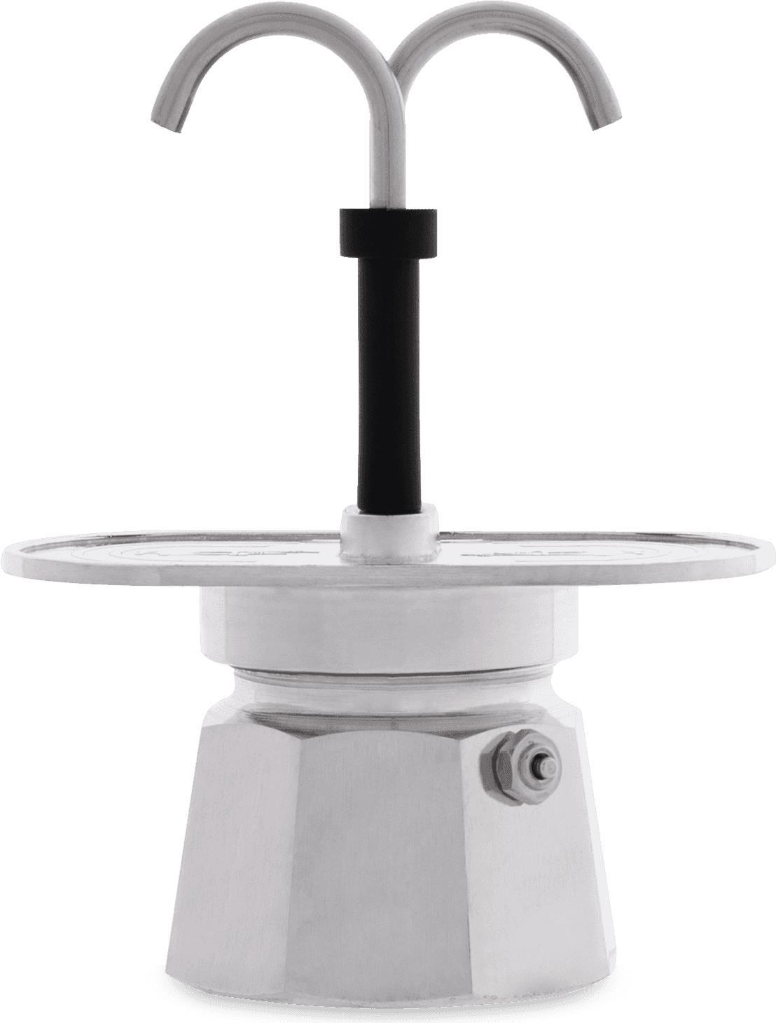 Bialetti Mini Express Moka Pot, 0.09 l, Stainless Steel, 0007302