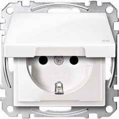 Merten MEG2314-0325 CEE 7/3 Socket White IP44