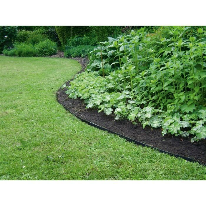 GARDEN ID Eco Border - Recycled Rubber Garden Edging - 5 m H10 cm - Flexible and Durable