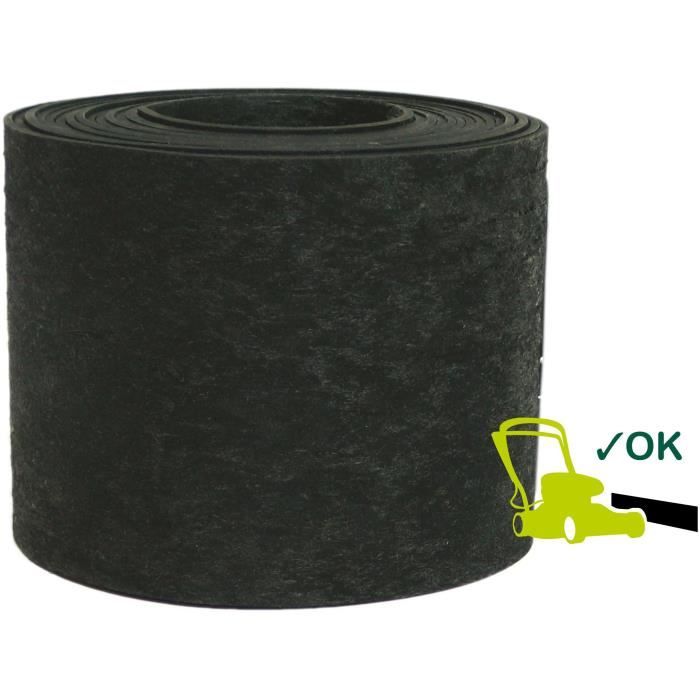 GARDEN ID Eco Border - Recycled Rubber Garden Edging - 5 m H13 cm - Flexible and Durable
