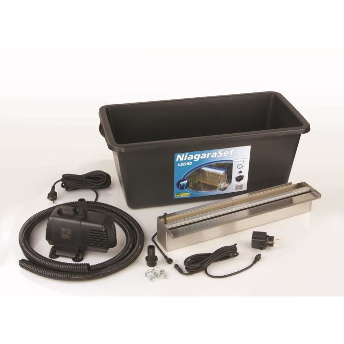 Ubbink Niagara 60 cm LED Waterfall Set with Pump for Garden Features 401379