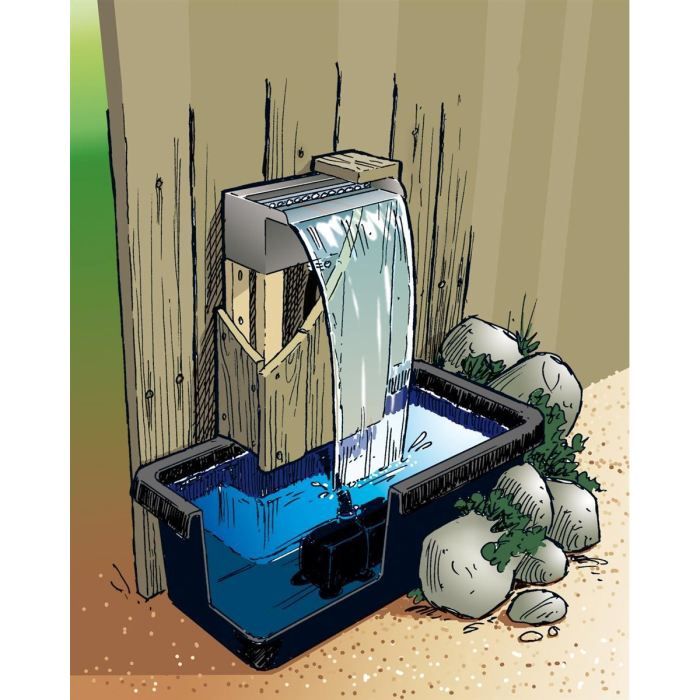 Ubbink Niagara 60 cm LED Waterfall Set with Pump for Garden Features 401379