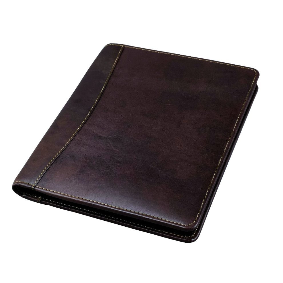 Alassio Writing Case "MONACO" A5 - Leather - Dark Brown-Antique