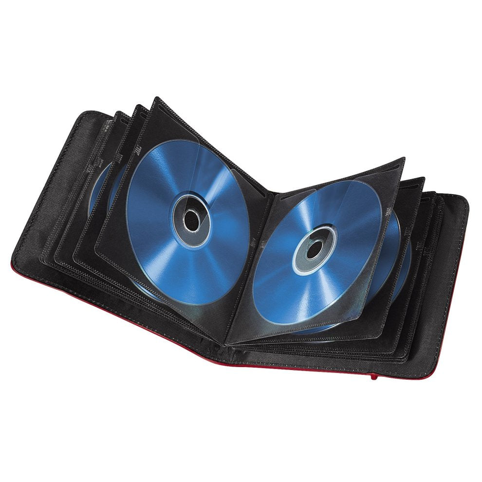 Hama CD/DVD Nylon Wallet "Up to Fashion" 24 - Red - For 24 CDs/DVDs