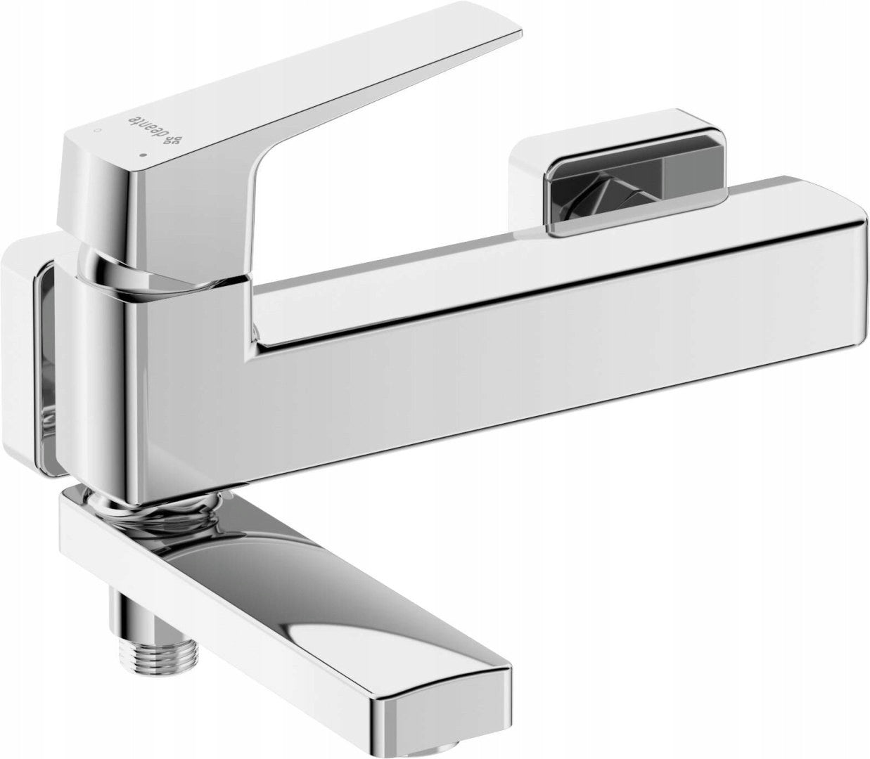 Wall-mounted bathtub mixer - with folding spout