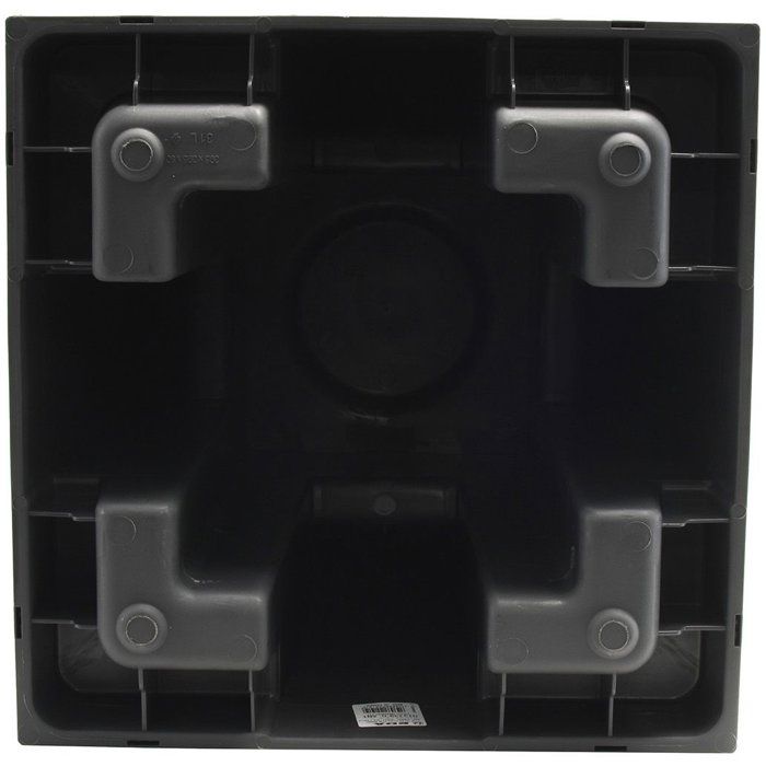 EDA Square Flower Box - Volcania - 31 L - Indoor/Outdoor - 39.5 x 39.5 x H 80 cm - Anthracite Grey