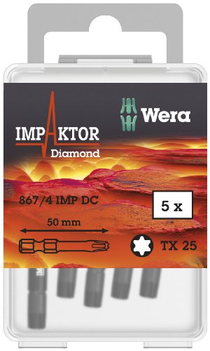 Wera 867/4 IMP DC TORX® TX 25 x 50 mm Bit Set (05057665001)